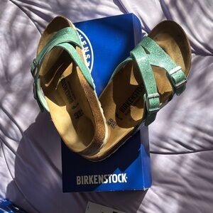 Birkenstock Green Sparkling Sandals